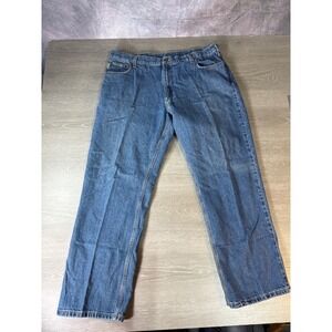 Carhartt Relaxed Fit Jeans Men's 42x34 Blue Denim Work Pants RN 14806